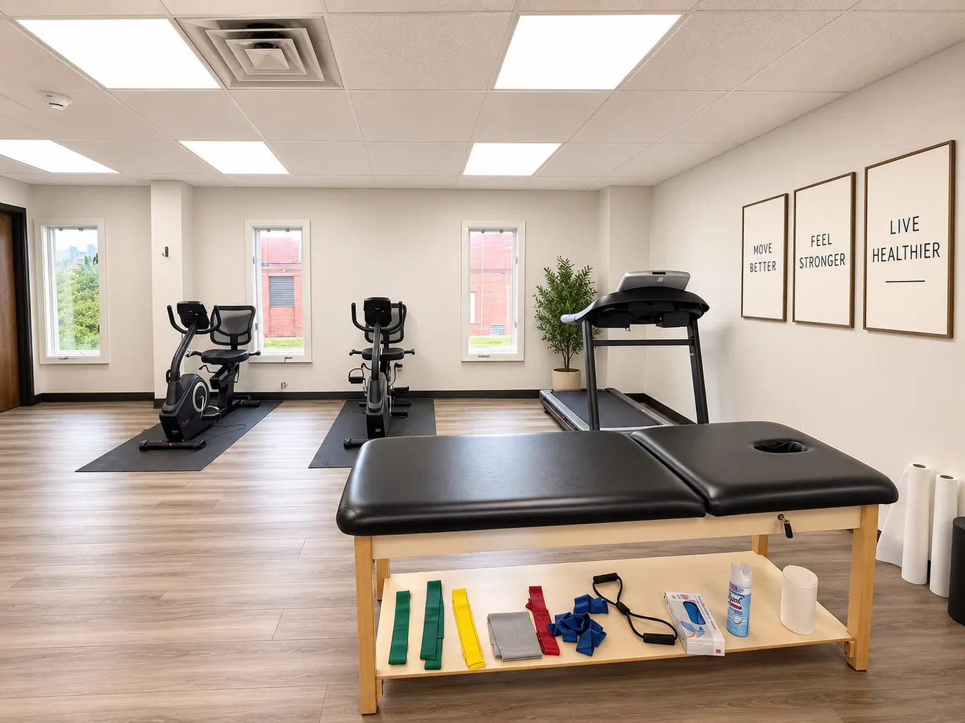 Physical therapy session for back rehabilitation